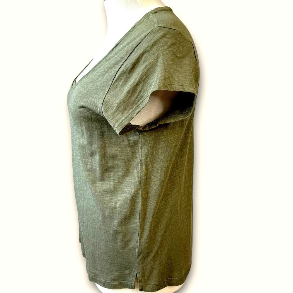 Social Standard Sanctuary Cap Short Sleeve T Shirt Top Scoop Neck Size XXL Green - Picture 4 of 13